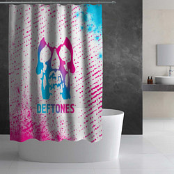 Шторка для душа Deftones neon gradient style, цвет: 3D-принт — фото 2