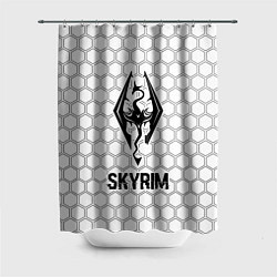 Шторка для душа Skyrim glitch на светлом фоне, цвет: 3D-принт