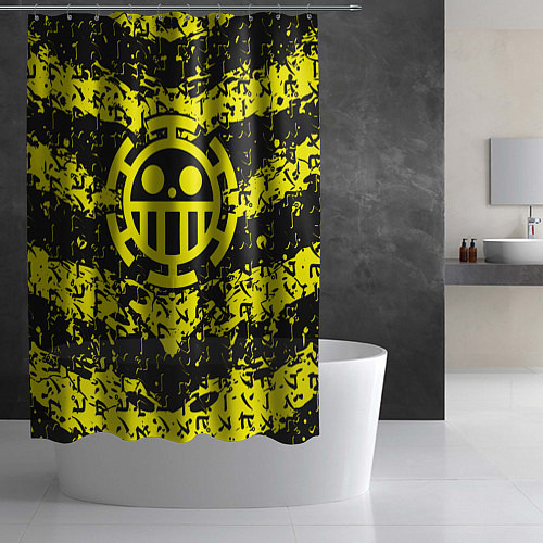 Шторка для ванной Ван Пис символ Трафальгара / 3D-принт – фото 2