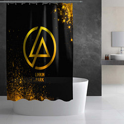 Шторка для душа Linkin Park - gold gradient, цвет: 3D-принт — фото 2