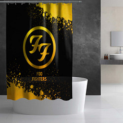 Шторка для душа Foo Fighters - gold gradient, цвет: 3D-принт — фото 2