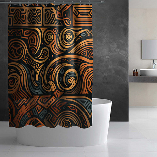 Шторка для ванной Узор в викингском стиле / 3D-принт – фото 2