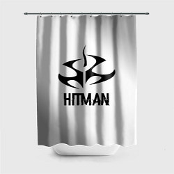 Шторка для ванной Hitman glitch на светлом фоне