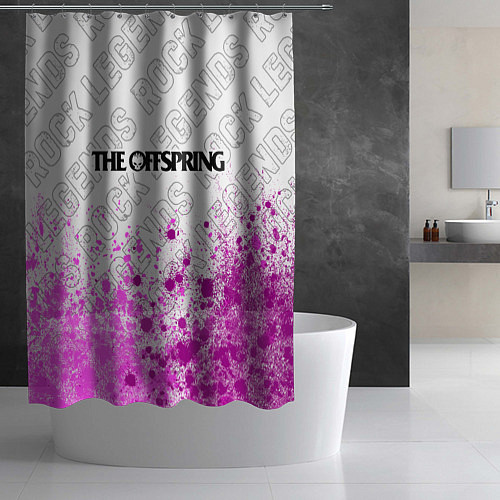 Шторка для ванной The Offspring rock legends посередине / 3D-принт – фото 2