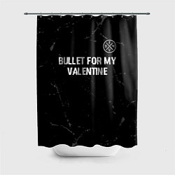 Шторка для душа Bullet For My Valentine glitch на темном фоне посе, цвет: 3D-принт