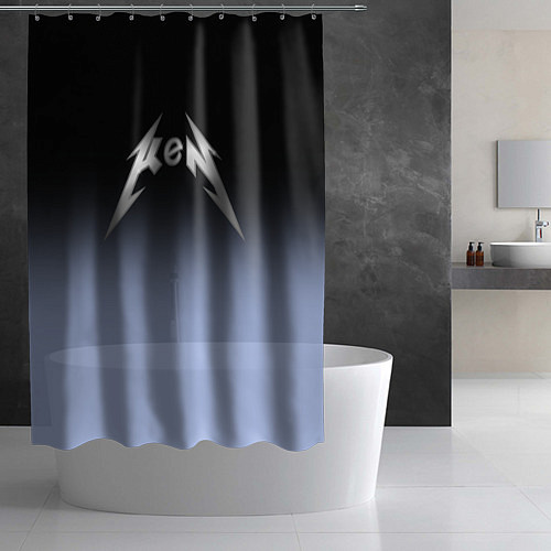Шторка для ванной Кен - стиль металлики: градиент / 3D-принт – фото 2