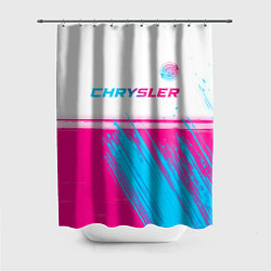 Шторка для душа Chrysler neon gradient style посередине, цвет: 3D-принт