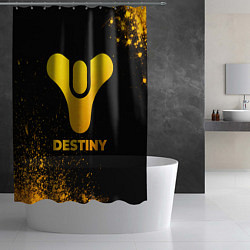 Шторка для душа Destiny - gold gradient, цвет: 3D-принт — фото 2