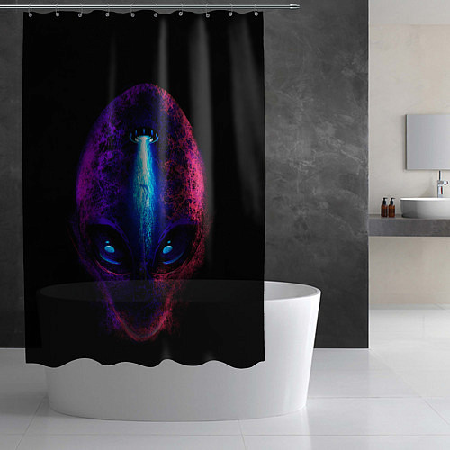 Шторка для ванной UFO alien head / 3D-принт – фото 2