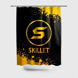 Шторка для душа Skillet - gold gradient, цвет: 3D-принт