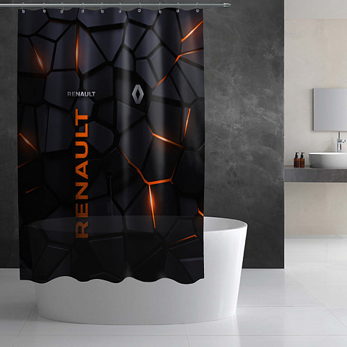 Шторка для ванной Renault - плиты с эффектом свечения / 3D-принт – фото 2