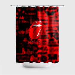 Шторка для душа Rolling Stones logo групп, цвет: 3D-принт