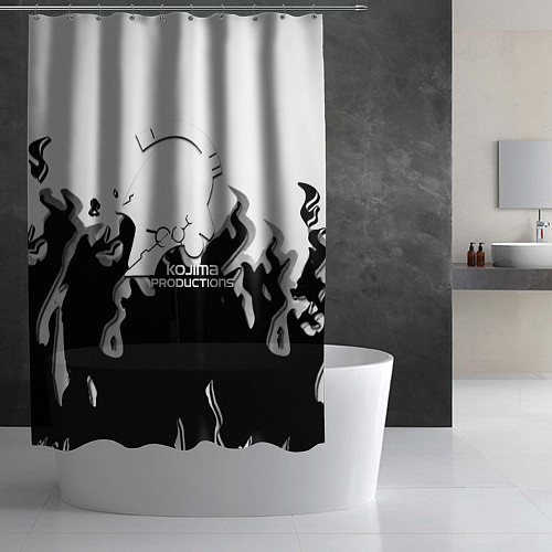 Шторка для ванной Kojima Productions black flame / 3D-принт – фото 2