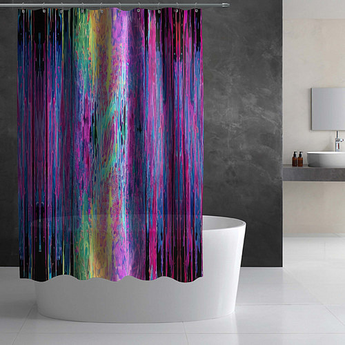 Шторка для ванной Размазанная краска / 3D-принт – фото 2