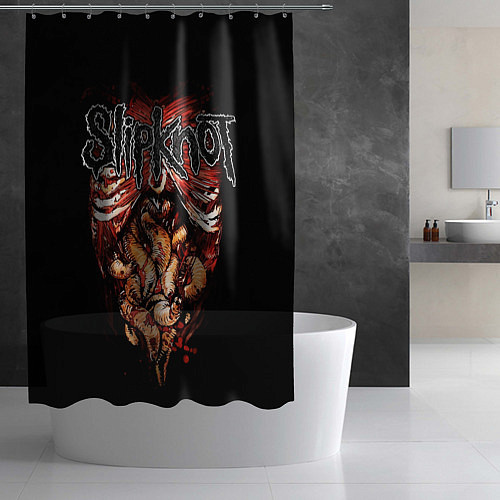 Шторка для ванной Slipknot - maggots / 3D-принт – фото 2