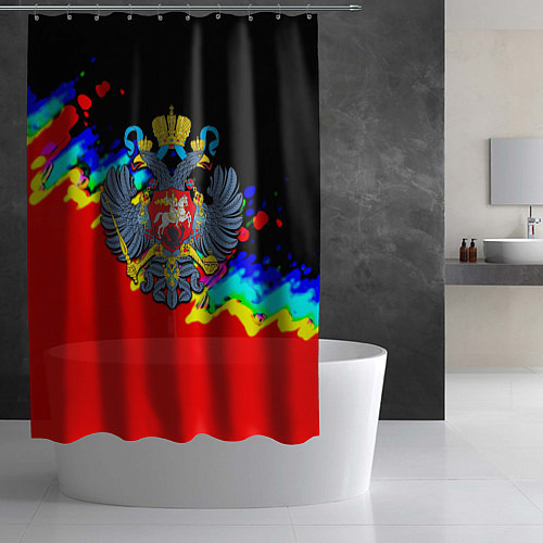 Шторка для ванной Имперская Россия краски / 3D-принт – фото 2