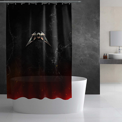 Шторка для ванной Мама в стиле Металлика / 3D-принт – фото 2