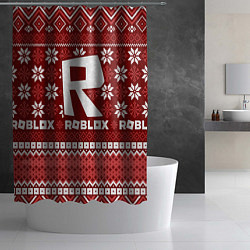 Шторка для душа Roblox christmas sweater, цвет: 3D-принт — фото 2