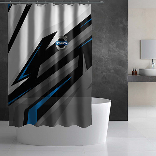 Шторка для ванной Volvo - blue sport / 3D-принт – фото 2