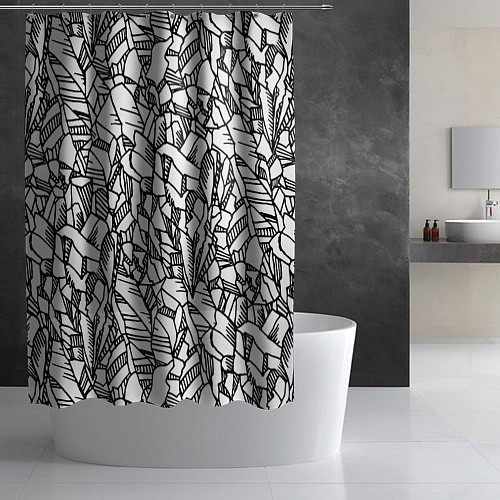 Шторка для ванной Горная структура камней / 3D-принт – фото 2