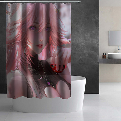 Шторка для ванной Genshin Impact Яэ Мико / 3D-принт – фото 2