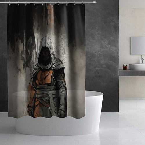 Шторка для ванной Ассасин в тени / 3D-принт – фото 2