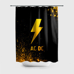 Шторка для душа AC DC - gold gradient, цвет: 3D-принт