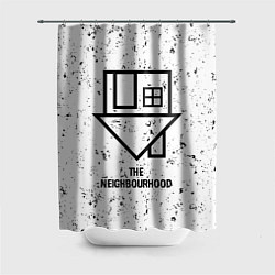 Шторка для душа The Neighbourhood glitch на светлом фоне, цвет: 3D-принт