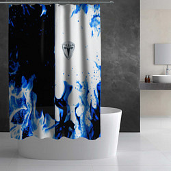 Шторка для душа Tesla Elon Mask fire, цвет: 3D-принт — фото 2