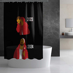 Шторка для душа Дрейк 2023-2024, цвет: 3D-принт — фото 2