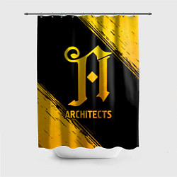 Шторка для душа Architects - gold gradient, цвет: 3D-принт