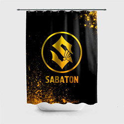 Шторка для душа Sabaton - gold gradient, цвет: 3D-принт