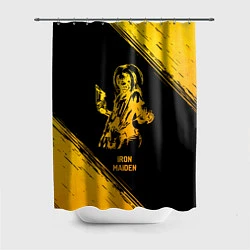 Шторка для душа Iron Maiden - gold gradient, цвет: 3D-принт
