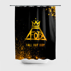 Шторка для душа Fall Out Boy - gold gradient, цвет: 3D-принт