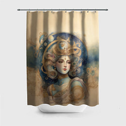 Шторка для душа Ретро иллюстрация богини, цвет: 3D-принт