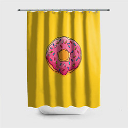 Шторка для душа Пончик Гомера, цвет: 3D-принт