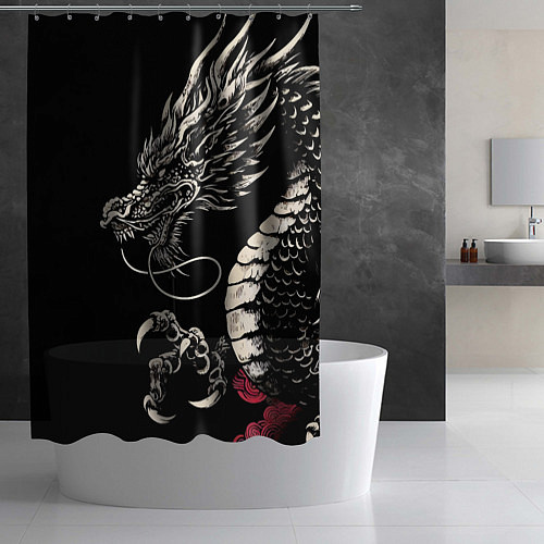 Шторка для ванной Japanese dragon - irezumi - art / 3D-принт – фото 2