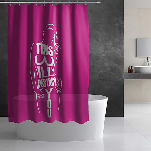 Шторка для ванной Это уничтожит тебя / 3D-принт – фото 2