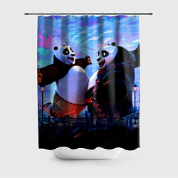 Шторка для душа Кунг-фу Панда Friend, цвет: 3D-принт