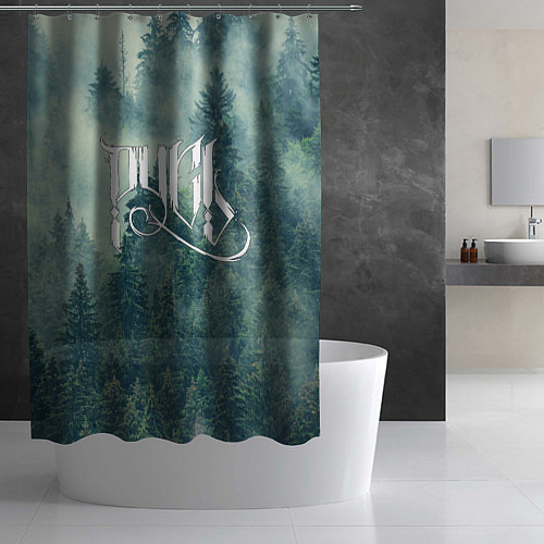 Шторка для ванной Русь - славянский лес / 3D-принт – фото 2
