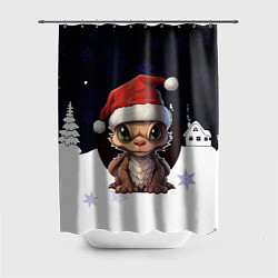 Шторка для душа Новогодний символ 2024, цвет: 3D-принт