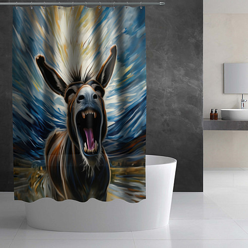 Шторка для ванной Крик осла / 3D-принт – фото 2