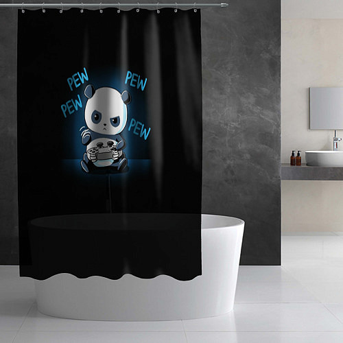Шторка для ванной Panda gamer / 3D-принт – фото 2
