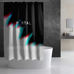 Шторка для душа Portal game blink color, цвет: 3D-принт — фото 2