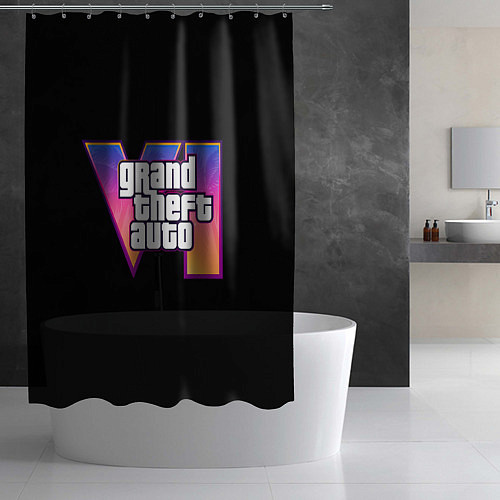 Шторка для ванной Grand Theft Auto 6 / 3D-принт – фото 2