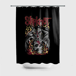Шторка для душа Slipknot - злодей, цвет: 3D-принт