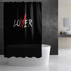 Шторка для душа Lover loser, цвет: 3D-принт — фото 2