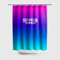 Шторка для душа Stranger Things gradient colors, цвет: 3D-принт