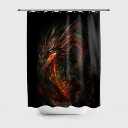 Шторка для душа Красный древесный дракон, цвет: 3D-принт