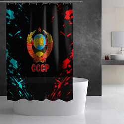 Шторка для душа Моя страна СССР краски, цвет: 3D-принт — фото 2